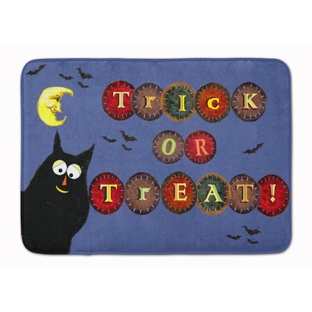 Carolines Treasures Trick or Treat Kitty Halloween Machine Washable Memory Foam Mat PJC1073RUG